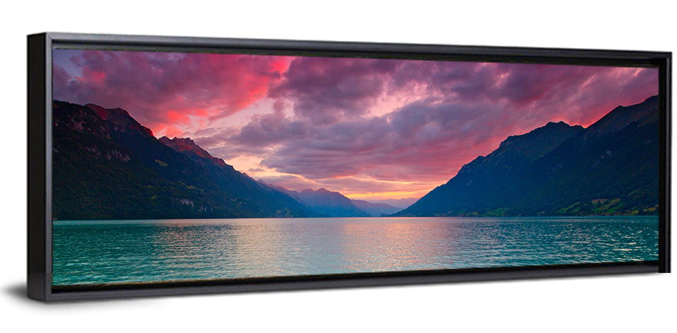 Lake Brienz Teal Sunset Wall Art