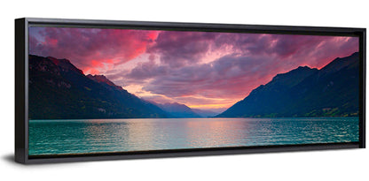 Lake Brienz Teal Sunset Wall Art