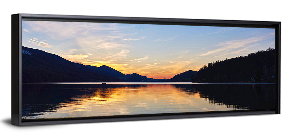 Fuschl Lake Sunset Reflections Wall Art