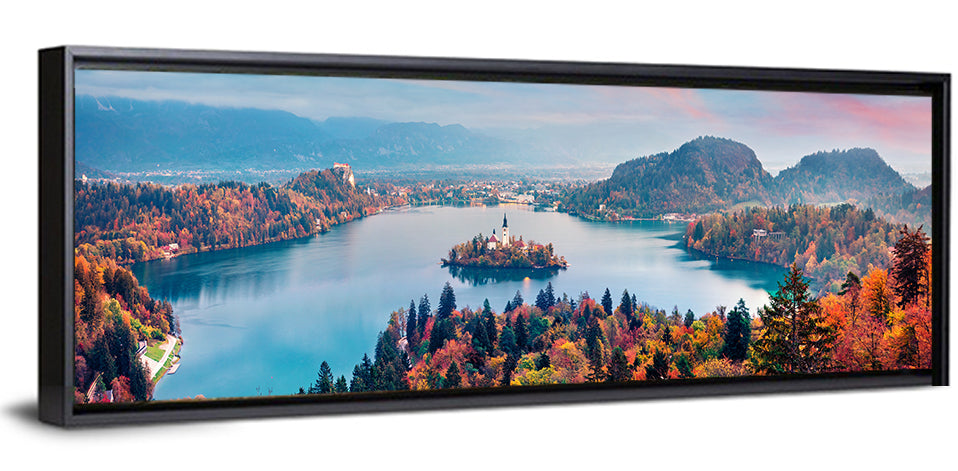 Sunset Over Lake Bled Wall Art