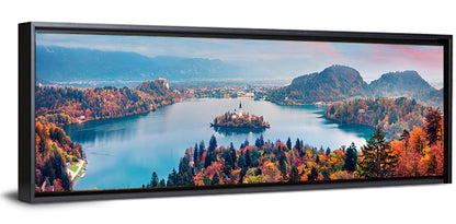 Sunset Over Lake Bled Wall Art