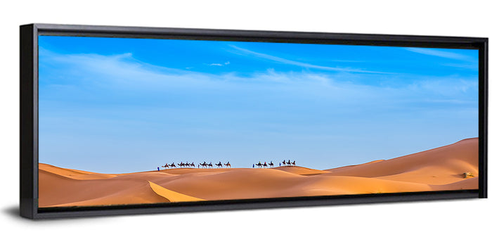 Merzouga Sand Dunes Wall Art as a framed canvas
