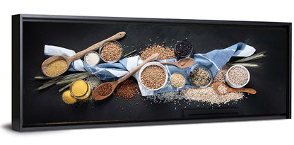 Assorted Grains in Bowls Wall Art