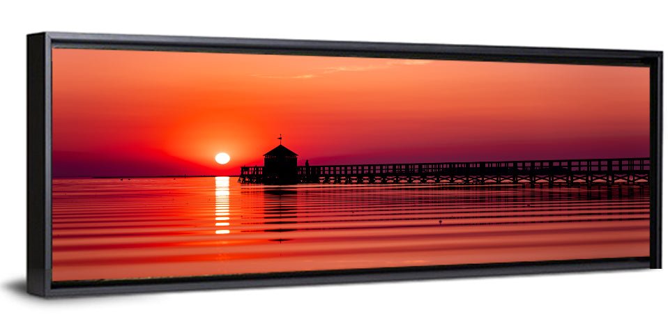 Wooden Pier at Sunset Wall Art