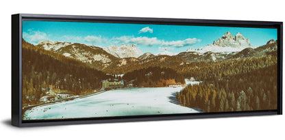 Lago Di Misurina Winter View Wall Art