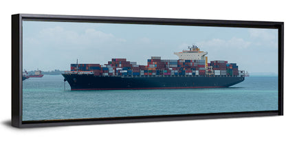 Harbor Container Ship at Sea Wall Art