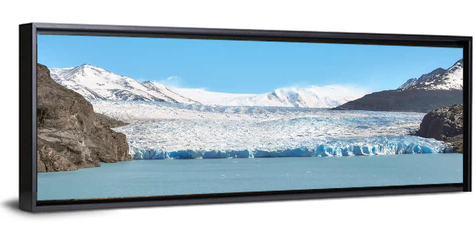 Grey Glacier and Blue Glacial Lake Wall Art