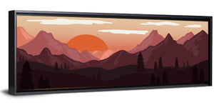 Mars Mountains Sunset Wall Art