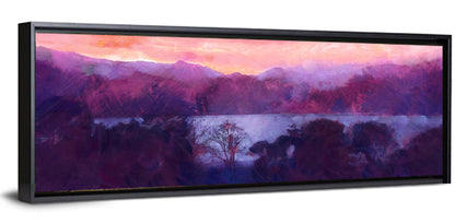 Forest Lake at Dusk Wall Art