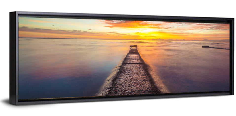 Stone Pier to Glowing Horizon Wall Art