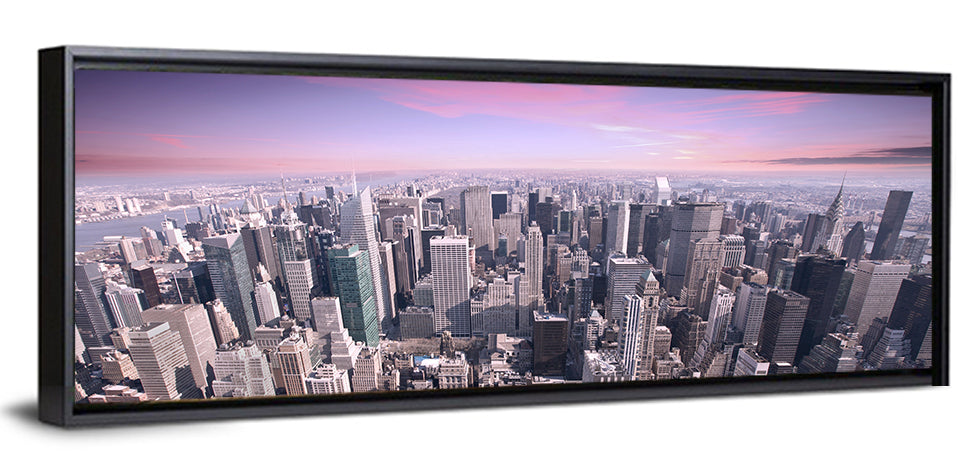 Midtown Manhattan Skyline in Purple Haze Wall Art