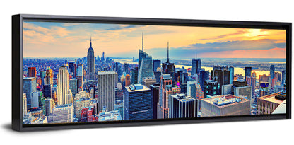 Midtown Manhattan Skyline at Dusk Wall Art