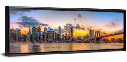 Manhattan Skyline with Brooklyn Bridge Wall Art