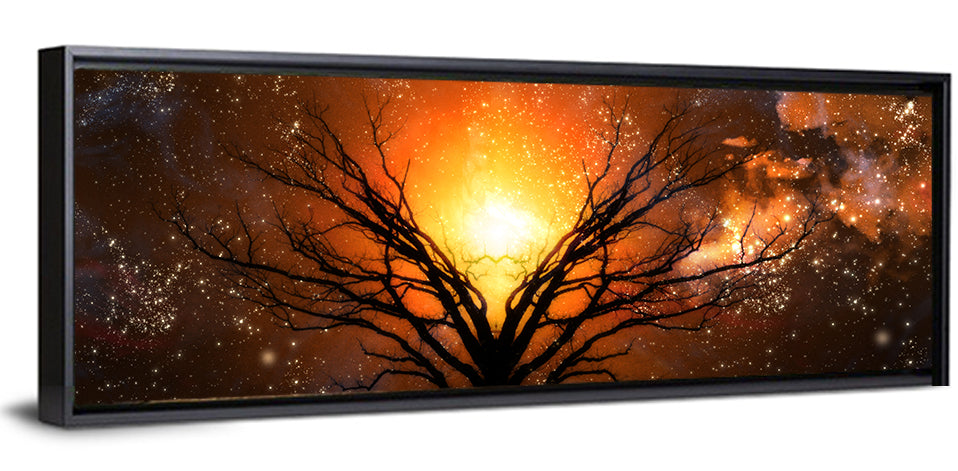 Haunted Tree Under Nebula Wall Art