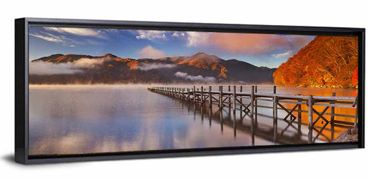 Foggy Pier at Lake Chuzenji Wall Art
