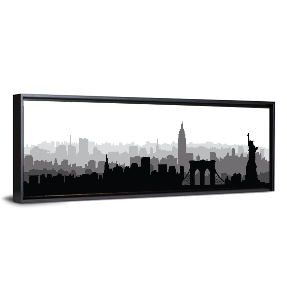 New York Skyline Silhouette Wall Art