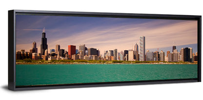 Chicago Skyline Above Lake Michigan Wall Art