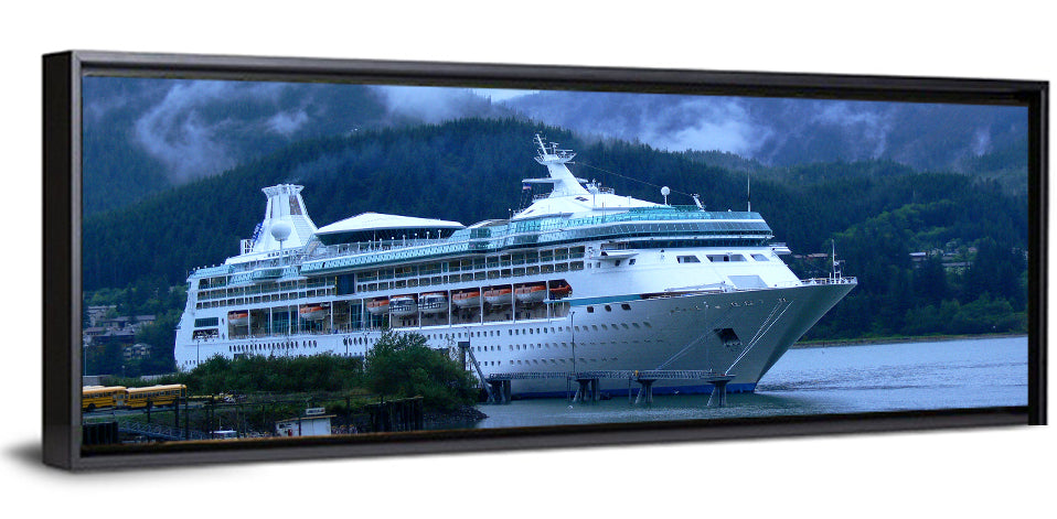 Misty Docked Cruise Ship Wall Art