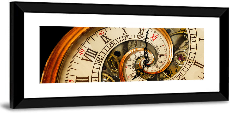Antique Spiral Clock Face Wall Art