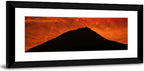 Pico Island Volcano Silhouette at Sunset Wall Art