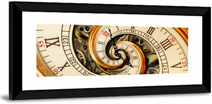 Steampunk Spiral Clock Wall Art