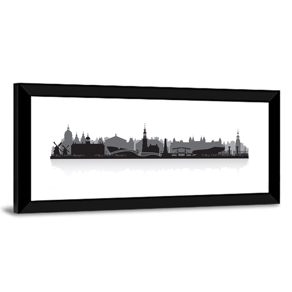 Amsterdam Skyline Silhouette Wall Art
