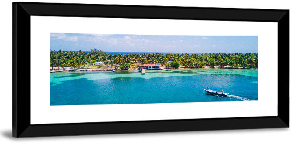 Belize Reef Island Pier Wall Art
