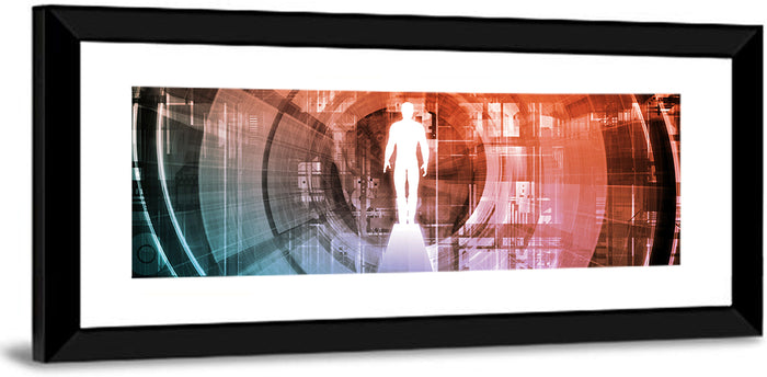 Future Technology Gateway Wall Art as a framed print