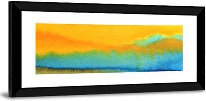 Sunset Horizon Watercolor Wall Art