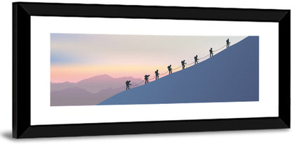 Eight Mountaineers at Dawn Wall Art