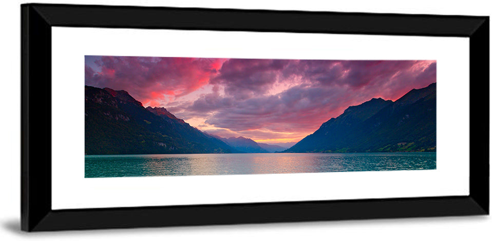 Lake Brienz Teal Sunset Wall Art