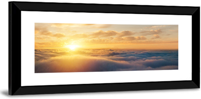 Layered Clouds at Sunset Wall Art as a framed print