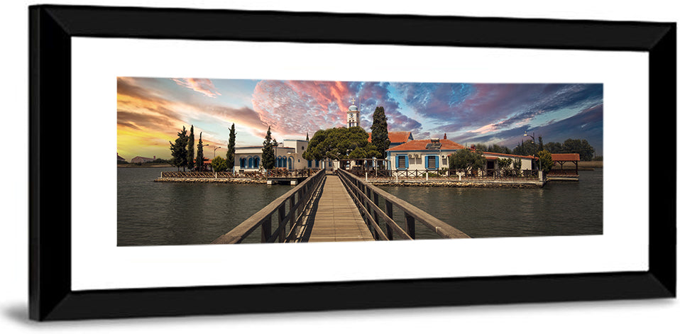 Agios Achilleios Monastery at Sunset Wall Art