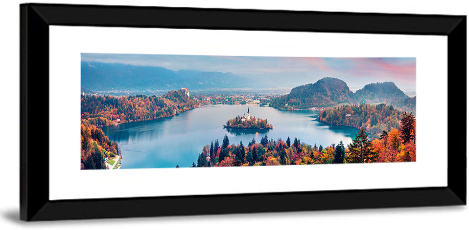 Sunset Over Lake Bled Wall Art