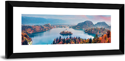 Sunset Over Lake Bled Wall Art