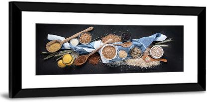 Assorted Grains in Bowls Wall Art
