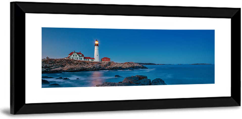 Portland Head Light at Dusk Wall Art