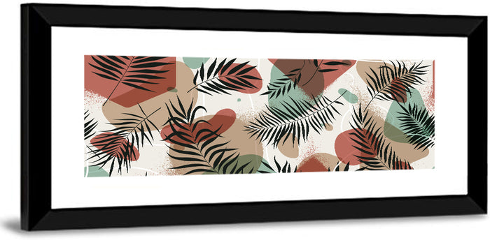 Geometric Tropical Pattern Wall Art as a framed print