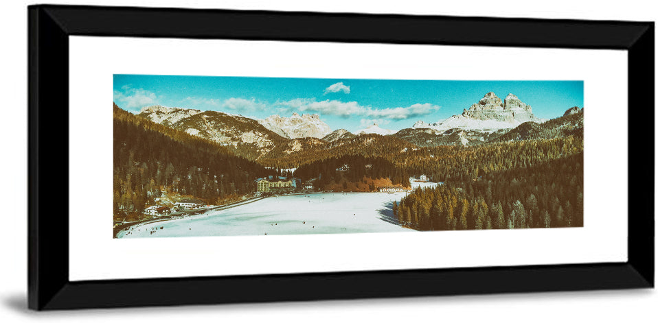 Lago Di Misurina Winter View Wall Art