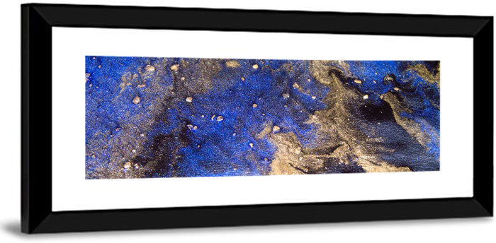 Blue Rush Abstract Wall Art as a framed print