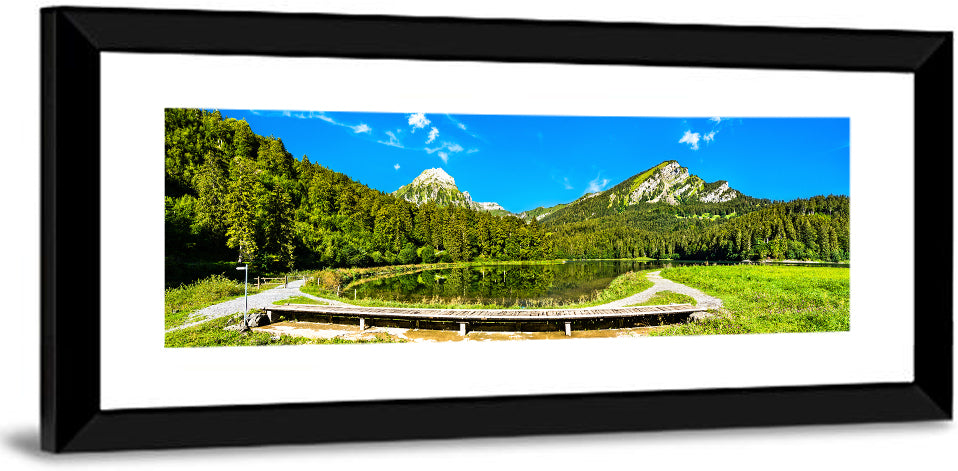 Seealpsee Footbridge Alpine Lake Wall Art
