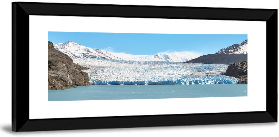 Grey Glacier and Blue Glacial Lake Wall Art