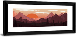 Mars Mountains Sunset Wall Art