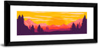 Crimson Peaks at Sunset Wall Art