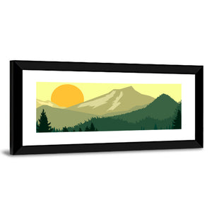 Green Mountains Sunset Wall Art