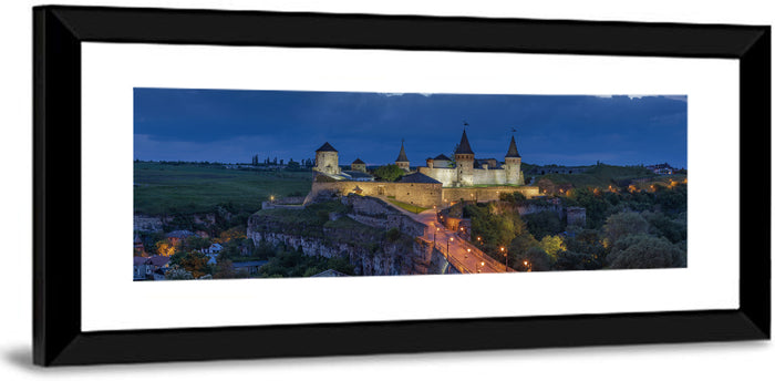 Kamianets-podilskyi Fortress at Dusk Wall Art as a framed print