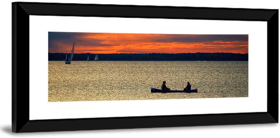 Ottawa River Sunset Canoe Wall Art