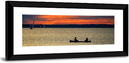 Ottawa River Sunset Canoe Wall Art