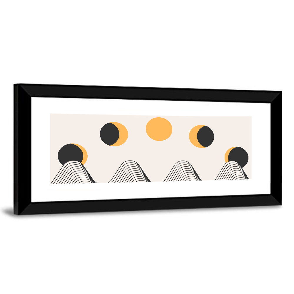 Sun and Moon Over Mountains Wall Art