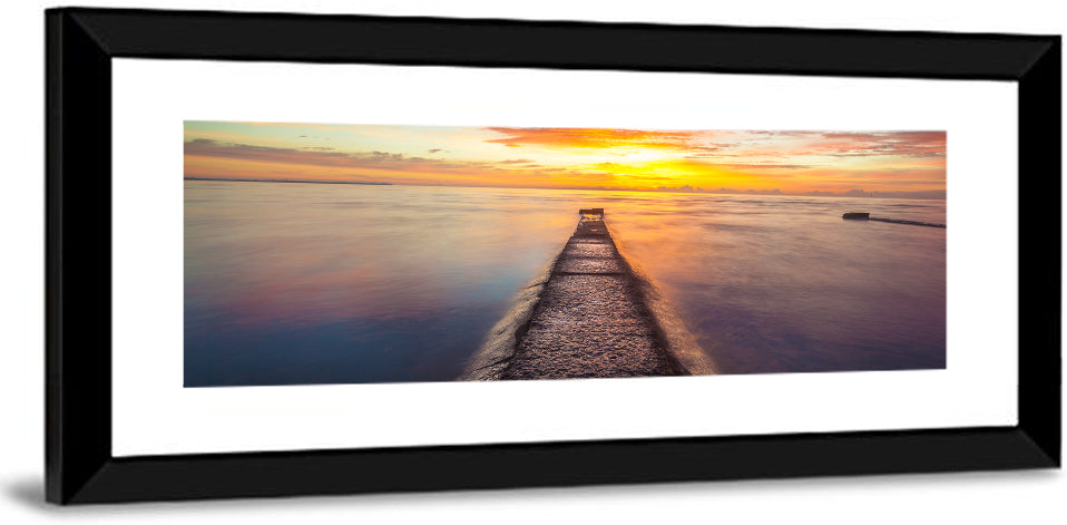 Stone Pier to Glowing Horizon Wall Art